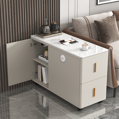 沙发边柜侧边柜客厅家用小茶几角几轻奢简约现代茶桌茶台岩板边几
