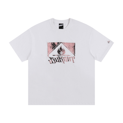 蛇纹贴布方片logo短袖T恤