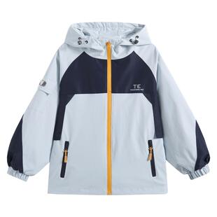 儿童装男童外套春秋款2026新款春季冲锋衣酷帅中大童男孩春装衣服