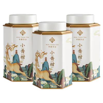 华源国风小青柑 新会陈皮云南熟普茶叶普洱茶 柑普茶罐装礼盒装
