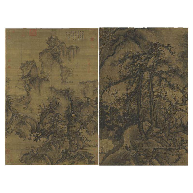 郭熙早春图原大竖幅山水画喷绘