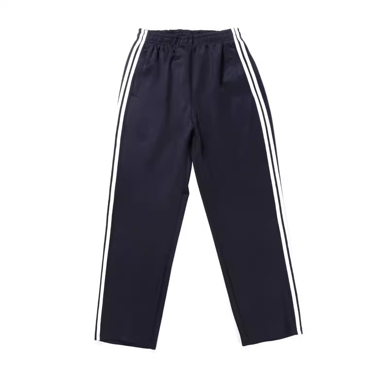 夏季薄款棉质校服裤子宽白杠运动裤男裤休闲透气弹性中学生校裤男