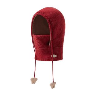 儿童帽子男孩秋冬宝宝帽子围巾一体双面可戴防风护耳男女童针织帽