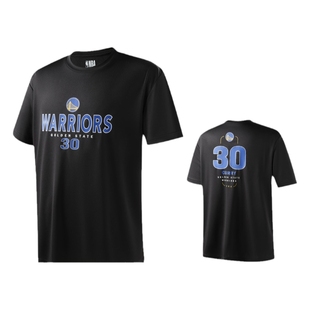 NBA球员号码系列 勇士斯蒂芬库里 秋季运动中性黑色短袖T恤