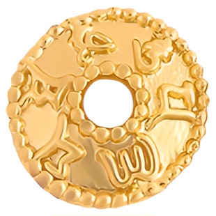 镀18k金手串隔片配件手工diy水晶手链项链串珠花托垫片材料不掉色