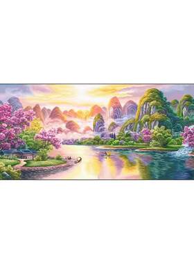 钻石画锦绣山河风景满钻新款