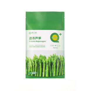 贺公坊速冻芦笋青头茬应季种植冷冻新鲜免洗免切脆嫩春笋轻食健身