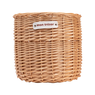 montresor萌兽儿童自行车配件韩版车筐v型花边筐布边车筐藤编专用