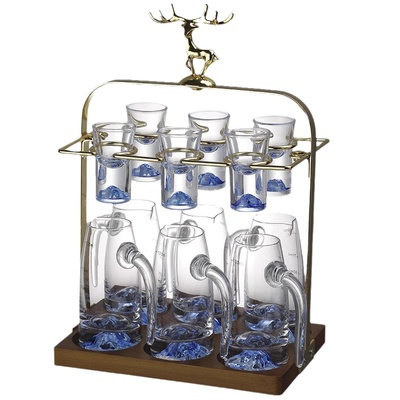 家用创意蓝山分酒器水晶玻璃