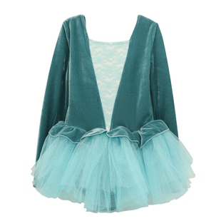 柏屋儿童舞蹈裙长袖丝绒宝宝女舞蹈练功服中国舞119242311