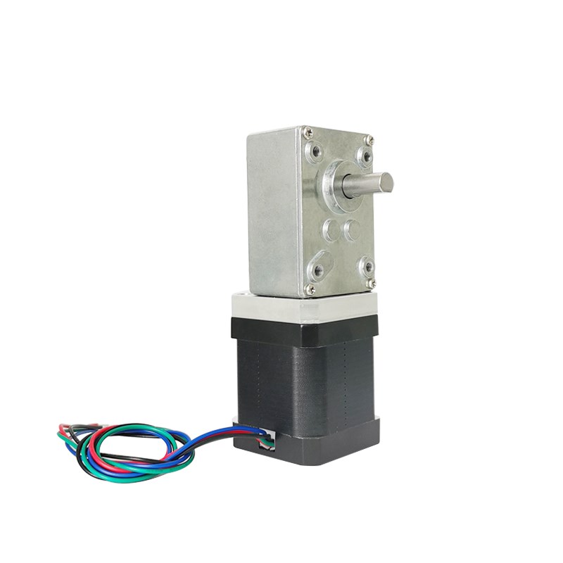 42步进减速电机涡轮蜗杆5840齿轮箱减配驱动12V24V大扭矩步进马达