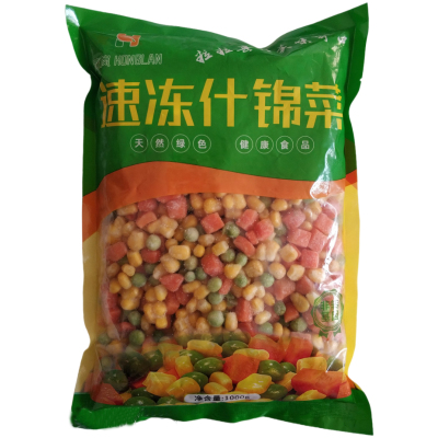 新鲜三色杂菜丁什锦菜冰冻蔬菜粒