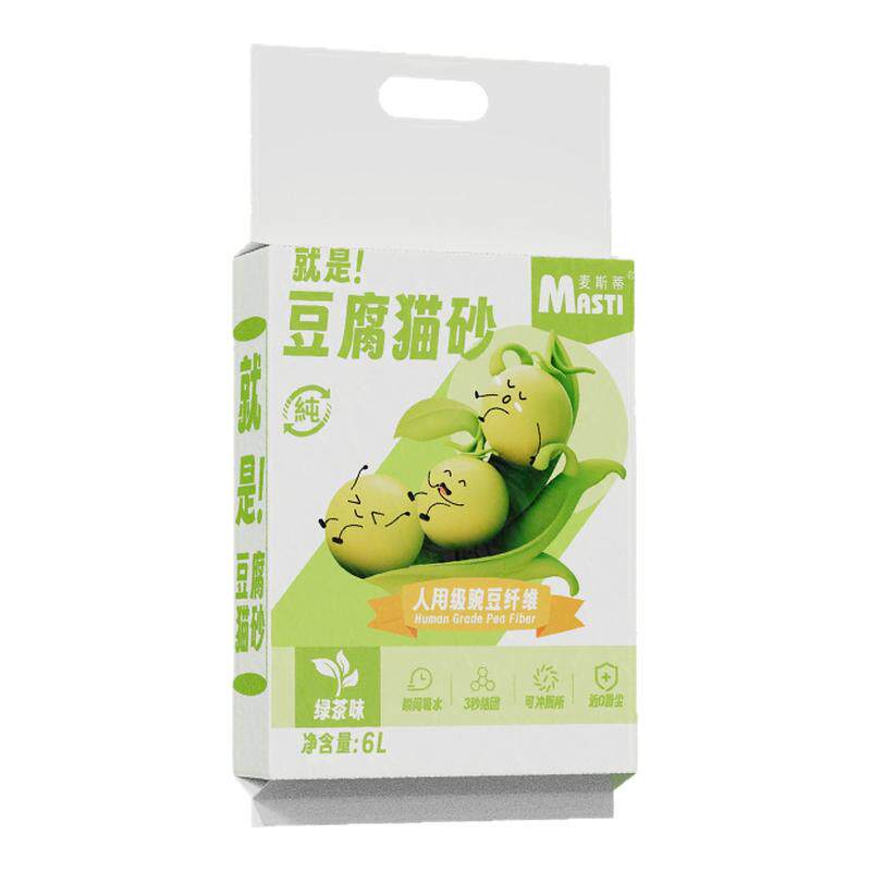 豆腐猫砂绿茶味除臭无灰尘快速结团奶香味袋装可冲厕麦斯蒂猫砂