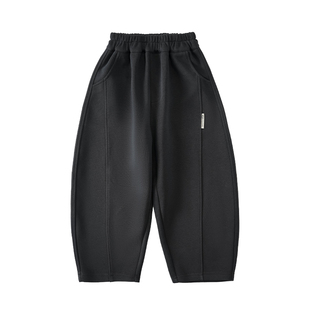 男童加绒弯刀裤子运动裤卫裤2025秋冬新款儿童加绒加厚保暖休闲裤