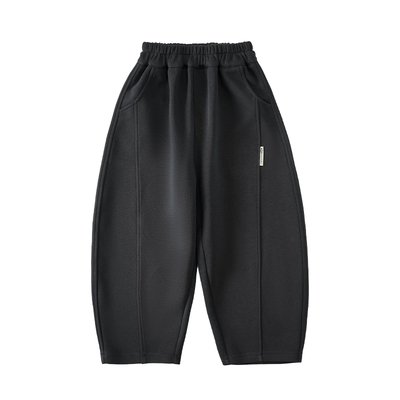 男童加绒弯刀裤子运动裤卫裤2025秋冬新款儿童加绒加厚保暖休闲裤