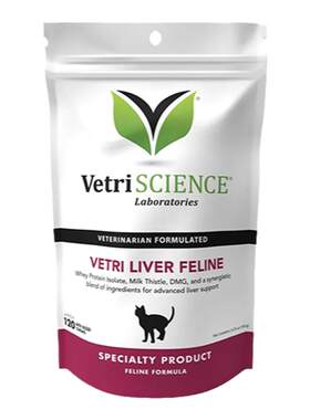 【猫护肝片】VetriScience宠物大师进口补血肝精肝脏排毒黄疸