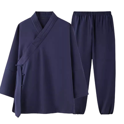 对襟太极服斜襟练功服三清领道服