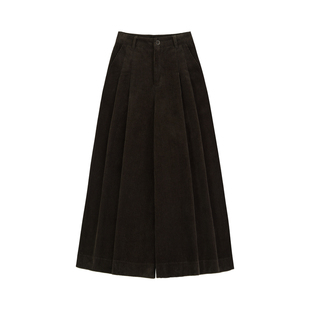 「MISAZ」复古灯芯绒 天然棉质 遮肉显瘦裤裙 加厚阔腿八分裤