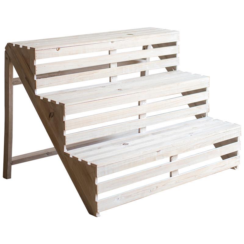 实木阶梯落地式室内花架多层置物架花店客厅梯形多肉展示架陈列架