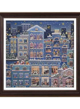 《雪夜》高级烫金解压拼图500片