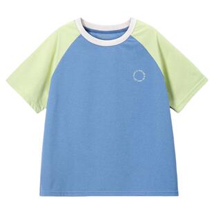 Bluem男童短袖T恤儿童速干衣半袖夏季男孩上衣青少年童装大童运动