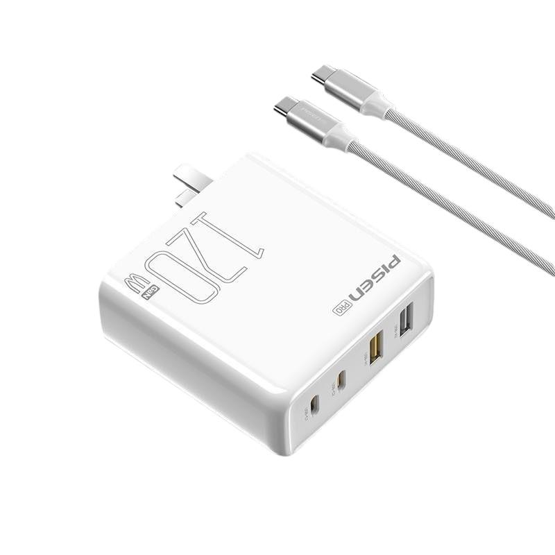 品胜氮化镓充电器100W双USB多口PD快充插头GaN适用苹果华为笔记本IPAD电源适配器120W手机typec四口充电头60W