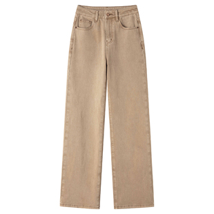 【生图长腿】窄版直筒牛仔裤子女春季2026新款通勤显瘦弹力烟管裤