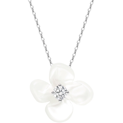 HEFANG小苍兰锁骨链925银