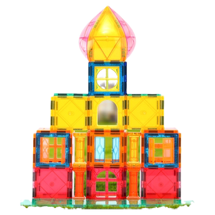 科博磁力片补充装配件异形小车强磁3一6岁儿童百变积木礼物收纳盒