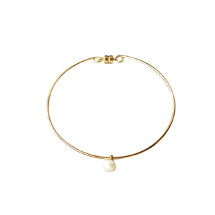 TYUSHA美国14k包金手镯女小众设计冷淡风珍珠简约K金手镯女极细