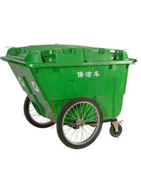 保洁车手推塑料垃圾车物业翻斗车