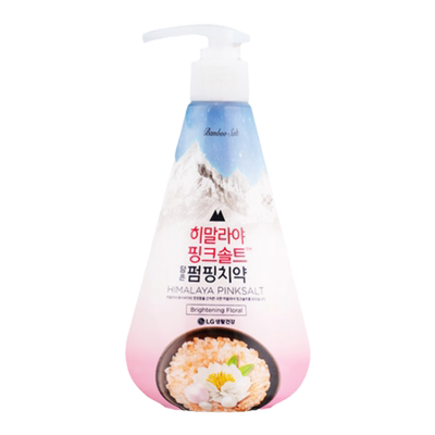 LG生活健康海外进口竹盐喜马拉雅粉盐莹白派缤牙膏285g清洁牙齿