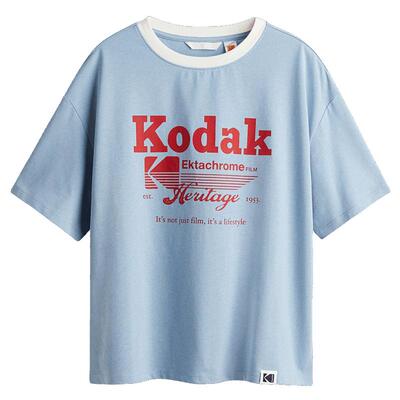 【柯达】HM女装T恤冬季时尚简约舒适印花T恤1312253