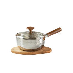 kimscook雪平锅无涂层小奶锅一人食小锅不锈钢家用宝宝泡面锅汤锅