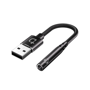 Dockcase多凯斯 usb转35mm音频线 耳机音响耳麦孔麦克风笔记本台式电脑转接头typec转换器3.5毫米aux外置声卡