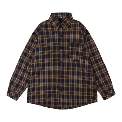 港仔文艺男日系格子衬衫男生长袖