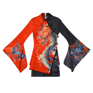 中国风舞蹈服艺考新中式广场舞扇子舞国潮爵士舞打鼓服女团演出服