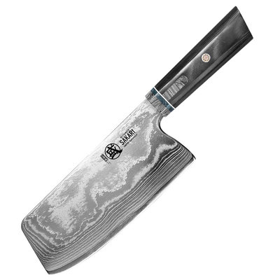 日本进口粉末钢大马士革菜刀正品