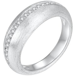 ZEGL设计师星耀系列银色拉丝素圈戒指女小众设计秋冬轻奢食指环