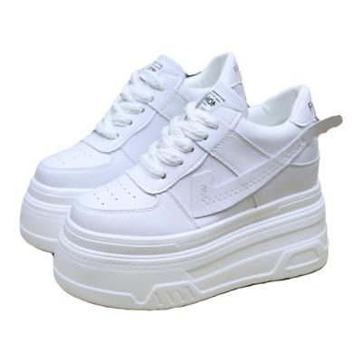 超高跟14女鞋厚底小白鞋2024增高12cm松糕休闲鞋百搭运动ins板鞋