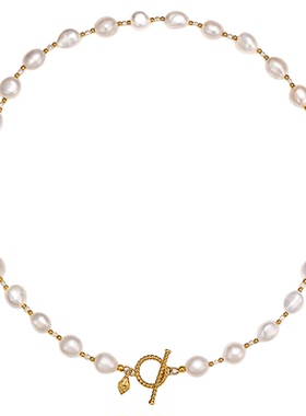 MGS/曼古银珍珠物语秋冬新款925银巴洛克珍珠项链女精致生日礼物