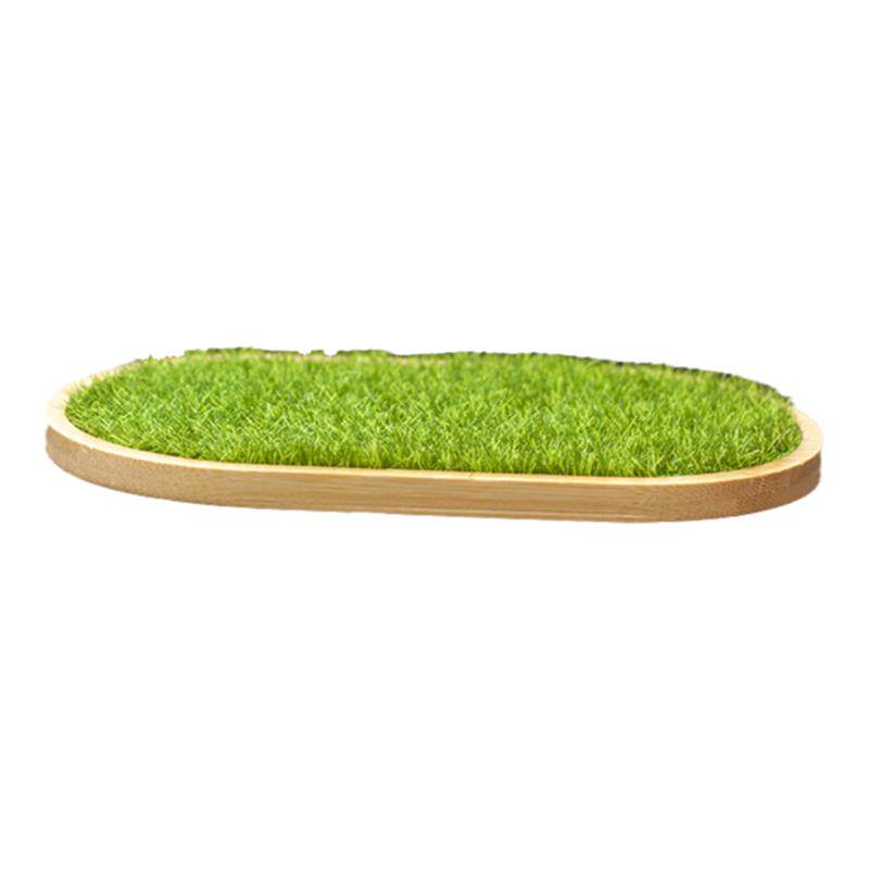 小清新田园风草坪底座车载装饰
