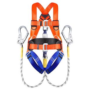 5点式安全带高空作业国标五点式防坠落双挂钩保险带欧式五点缓冲