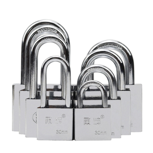 8把钥匙学生宿舍防盗门锁头锁门的锁家用外门锁子老式U型大门挂锁