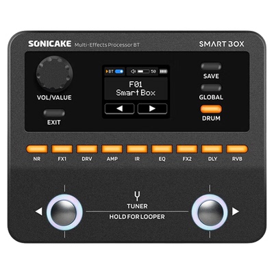 SONICAKE Smart Box综合口袋效果器二代电吉他贝斯鼓机充电便携