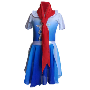 红领巾赞歌演出服学生女舞蹈裙表演服歌唱祖国合唱服中国梦舞蹈服