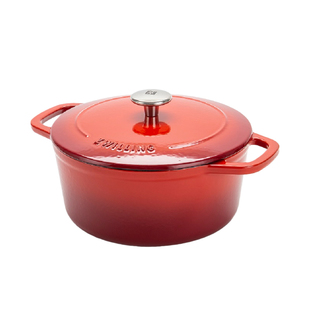 双立人高颜值珐琅铸铁锅24cm家用中式汤锅芳庭炖锅耐高温炉灶通用