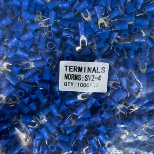 冷压端子头每包1000只 叉型预绝缘Y型线耳 U型接线端子SV2