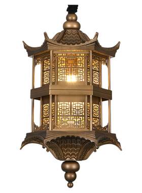 新中式禅意吊灯寺院灯宫殿中餐厅餐馆火锅店吊灯宝塔房子茶室灯具