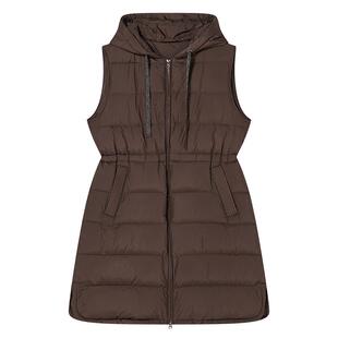 【高蓬松零压】Goodland美地女装冬季时尚美拉德收腰马甲羽绒服